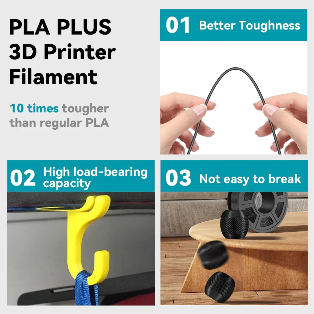 PLA+(PLA Plus) 3KG Large Spool 3D Printer Filament 3KG