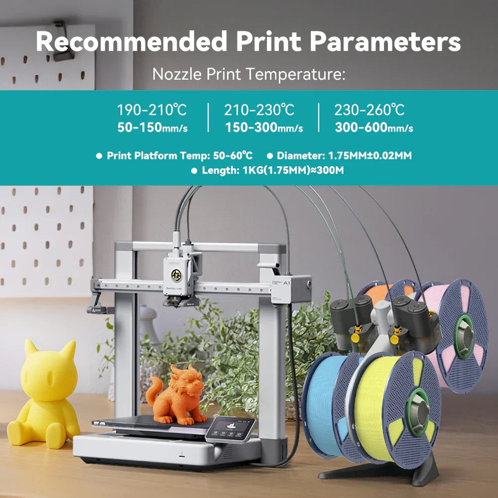 [MOQ: 6KG] High Speed Matte PLA 3D Printer Filament 1KG